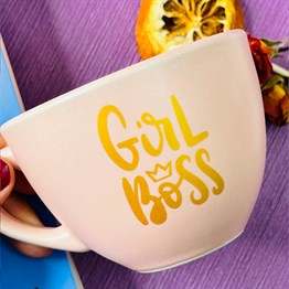 Girl Boss Pink Printed Cup