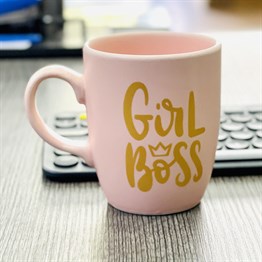 Girl Boss Pink Printed Mug