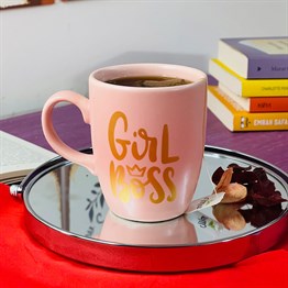 Girl Boss Pink Printed Mug