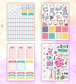 Girl Power My DIY Sticker Book 24 * 17 cm 16 Sayfa Özel Tasarım Rengarenk Sticker Kitabı