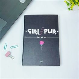 Girl Power Tasarımlı Lastikli Defter