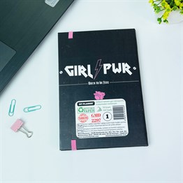 Girl Power Tasarımlı Lastikli Defter