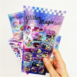 Glitter Magic kabartmalı Sticker 12x