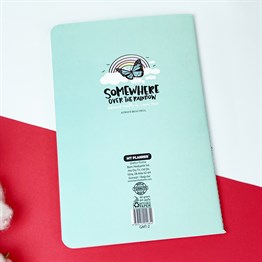 Gökkuşağı Kelebek Tasarımlı Terzi Dikişli Defter