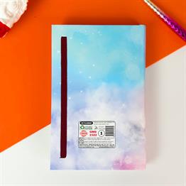 Gökyüzü  Tasarımlı Kalın Kitap Görünümlü Defter Ve Bez Çanta