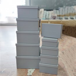 Grey Color 10 Pcs of Gift Boxes Set
