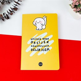 Gülüşün Bana Oksijen Tasarımlı Terzi Dikişli Defter