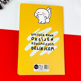 Gülüşün Bana Oksijen Tasarımlı Terzi Dikişli Defter