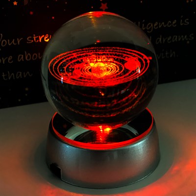 Solar System 3D LED Glass Globe 6 Different Models