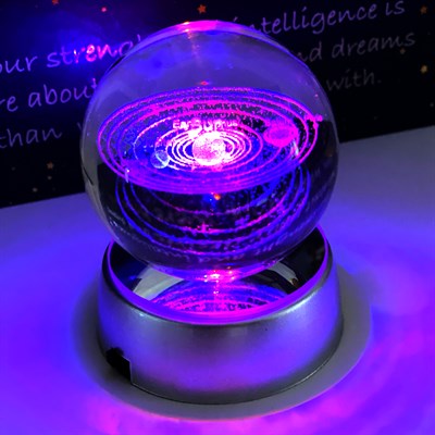 Solar System 3D LED Glass Globe 6 Different Models