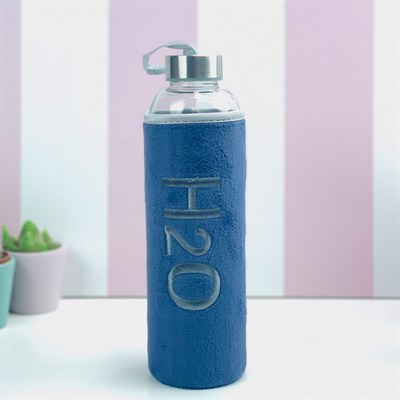 H20 Peluş Kılıflı Cam Matara