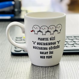Halay White Printed Mug