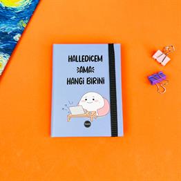 Halledicem Ama Hangi Birini Tasarımlı Sert Kapaklı Mini Defter