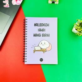 Halledicem Ama Hangi Birini Tasarımlı Spiralli Defter