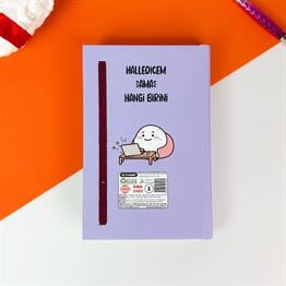 Halledicem Ama Hangi Birini Tasarımlı Kalın Kitap Görünümlü Defter