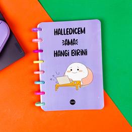 Halledicem Ama Hangi Birini Tasarımlı Kalp Spiralli Defter