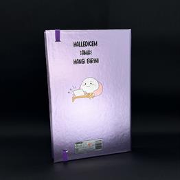 Halledicem Ama Hangi Birini Tasarımlı Metal Kapaklı Lastikli Defter