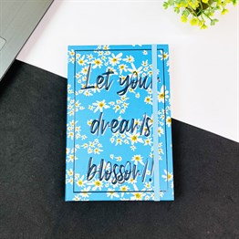 Hayallerin Çiçek Açsın Tasarımlı Lastikli Defter
