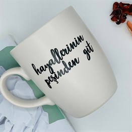 Hayallerinin Peşinden Git White Printed Mug