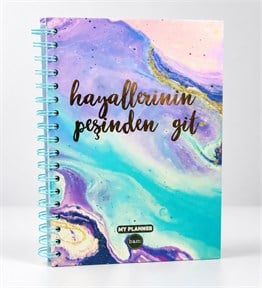 Hayallerinin Peşinden Git Tasarımlı Konuşan Ajanda 