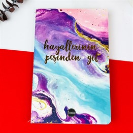 Hayallerinin Peşinden Git Tasarımlı Terzi Dikişli Defter