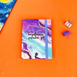 Hayallerinin Peşinden Git Tasarımlı Sert Kapaklı Mini Defter