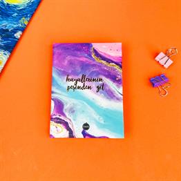 Hayallerinin Peşinden Git Tasarımlı Sert Kapaklı Mini Defter