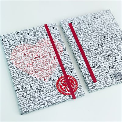 Her Dilde Seni Seviyorum Tasarımlı Lastikli Defter