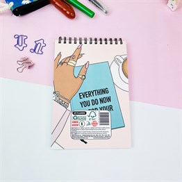 Her Şey Gelceğiniz İçin Tasarımlı Spiralli Defter