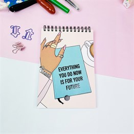 Her Şey Gelceğiniz İçin Tasarımlı Spiralli Defter