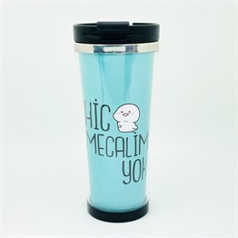 Hiç Mecalim Yok Tasarımlı 400 Ml Kağıt Termos