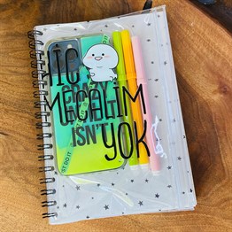 Hiç Mecalim Yok Tasarımlı Çanta Kapaklı Spiralli Defter