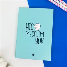 Hiç Mecalim Yok Tasarımlı Lastikli Defter