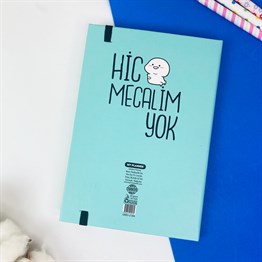 Hiç Mecalim Yok Tasarımlı Lastikli Defter