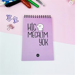 Hiç Mecalim Yok Tasarımlı Spiralli Defter
