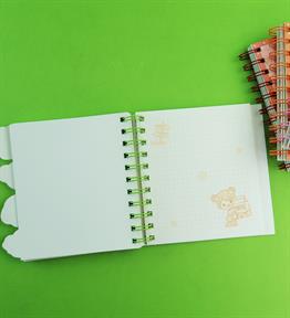 Hologram Kapaklı 4 Bölmeli 80 Yaprak Çizgili Defter x12