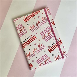 I Am My Motivation Tasarımlı Lastikli Defter