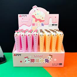 Ice Cream Tavşan Tasarımlı Jel Kalem