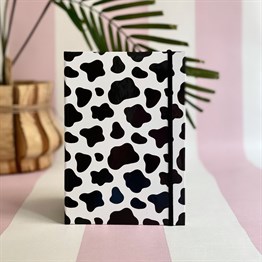 İnek Tasarımlı Lastikli Defter