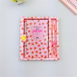 İngilizce Mottolu Kilitli Defter