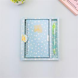 İngilizce Mottolu Kilitli Defter