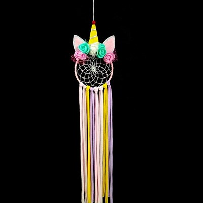 Işıklı Düş Kapanı Unicorn Renkli Dream Catcher