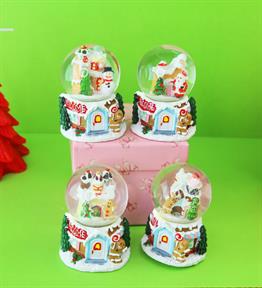 Işıklı Yılbaşı Kar Küresi 8 cm x12