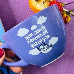 İşim Olmaz Benden de Güzeli Purple Printed Cup
