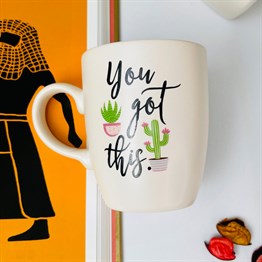 Kaktüs White Printed Mug