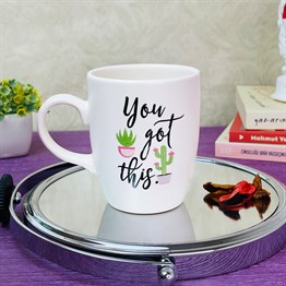 Kaktüs White Printed Mug
