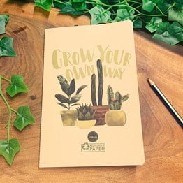 Kaktüs Tasarımlı Geri Dönüşümlü Kraft Defter