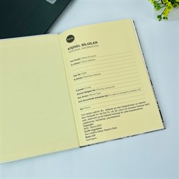 Kalbinin Sesini Dinle Tasarımlı Lastikli Defter