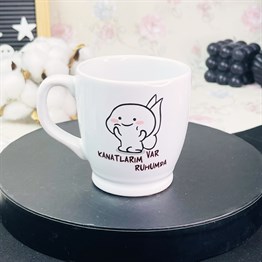Kanatlarım Var Ruhumda Tasarımlı Filtre Kahve Fincanı