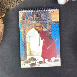 Kaplumbağa Terbiyecesi Tasarımlı  A5 Sketch Book - Eskiz Defteri